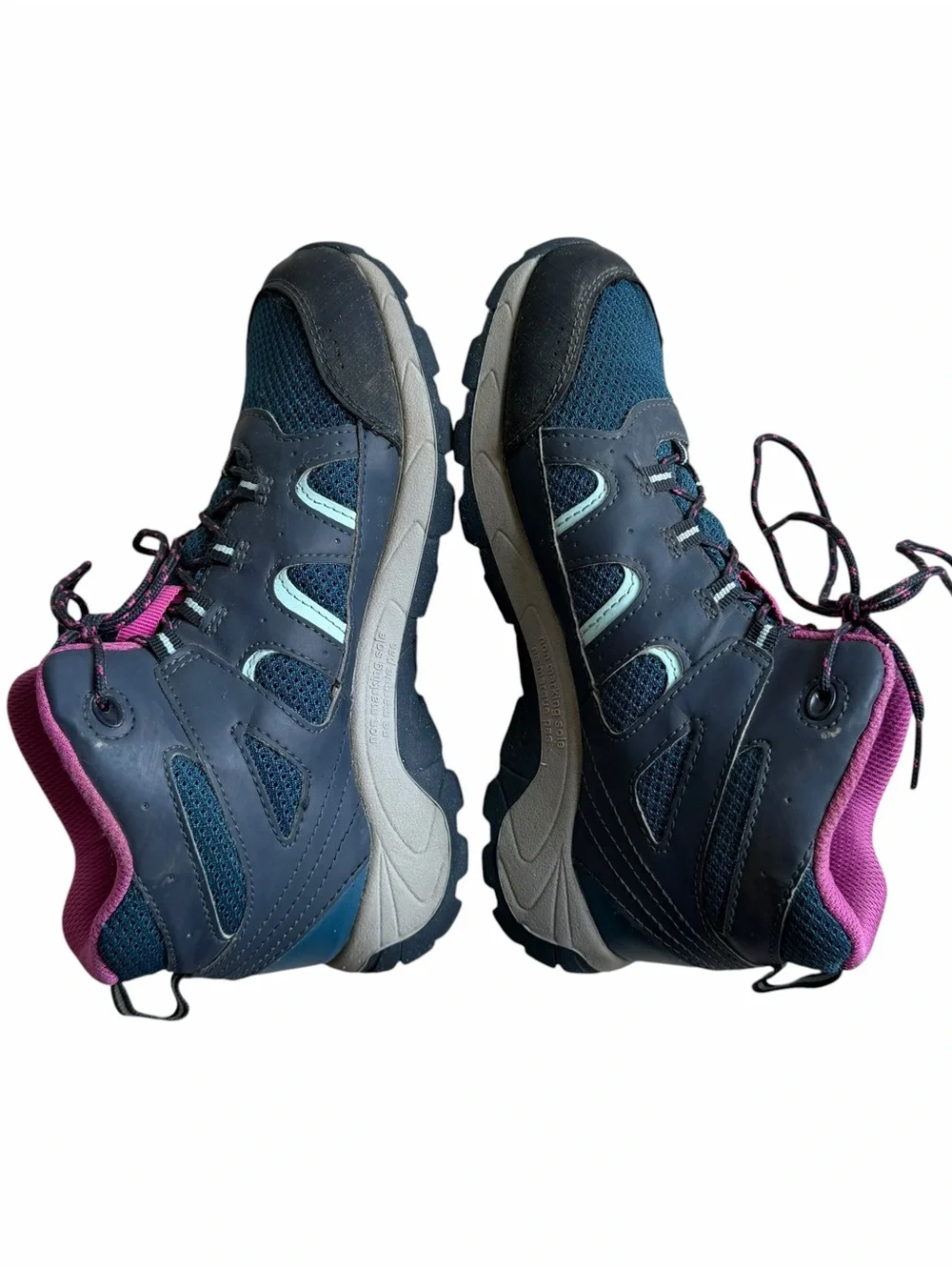 Merrell Kids Oakcreek Mid Lace Waterproof Hiking Boots Size 4 Blue
